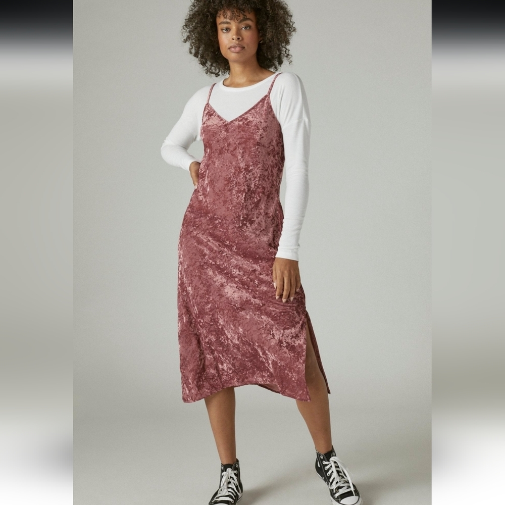 Lucky Brand crushed velvet dress